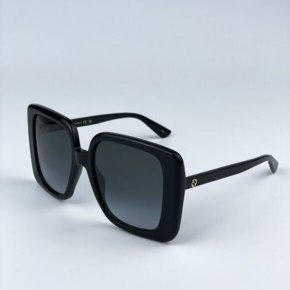 NEW Gucci GG1314S 001 Black Dark Grey Oversized Square Women Sunglasses - Picture 5 of 11